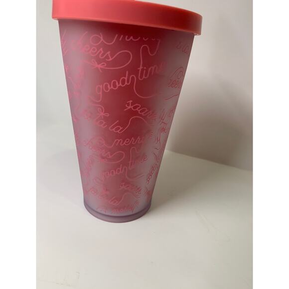 Starbucks Ban.Do 16 Oz Tumbler 2018 Pink Red Cold Cup Limited Edition Holiday - Picture 4 of 8